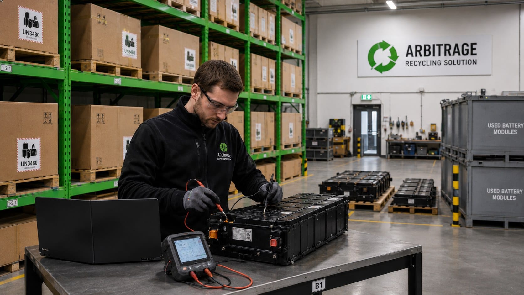 Sortierung und Aufbereitung von Batterien und Elektroschrott