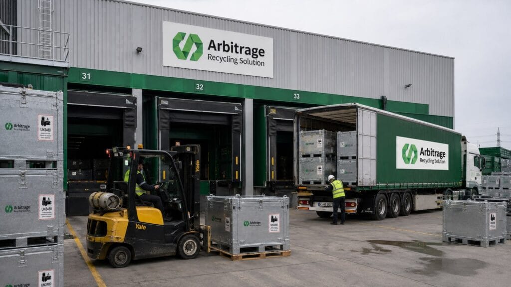 Lager- und Verladebereich für Batterie- und Elektronikbestände
