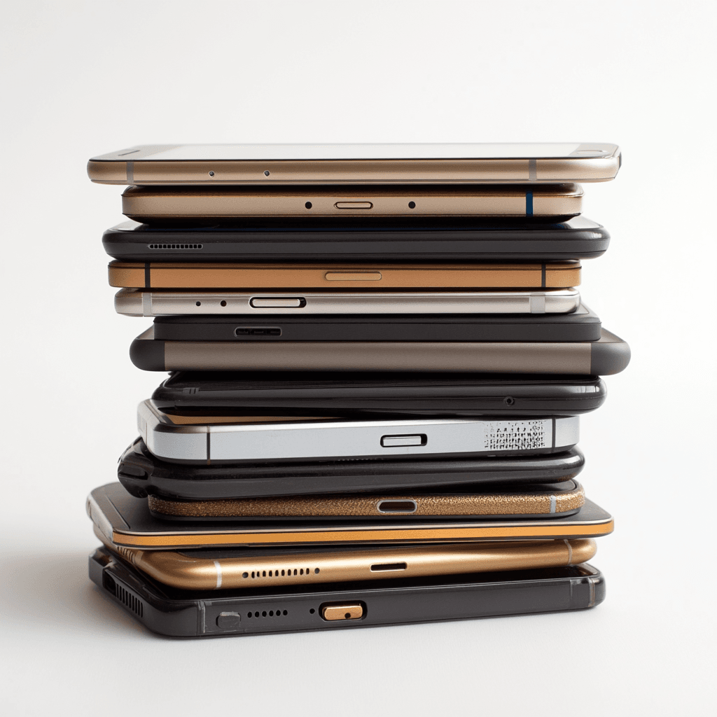 Gewerblicher Bestand gebrauchter Smartphones für Wiederverwendung und Recycling