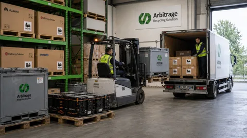 Abholung und Verladung von Batterie- und Elektroschrottbeständen