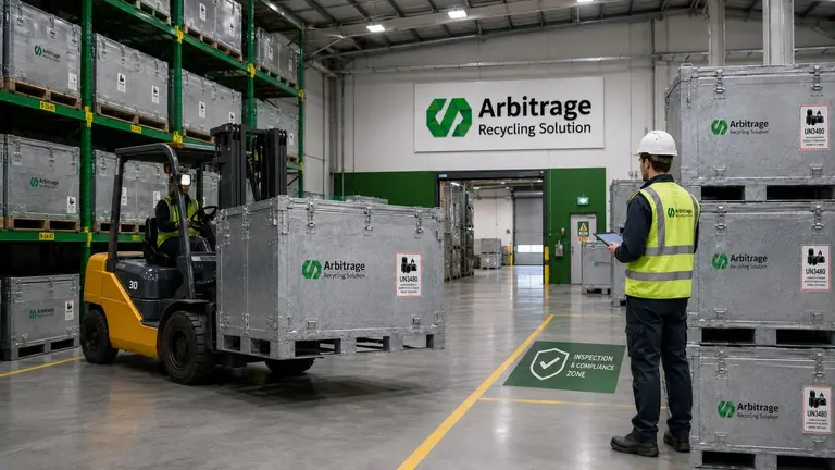 Wareneingang und Bestandsaufnahme für Batterien und Elektronik