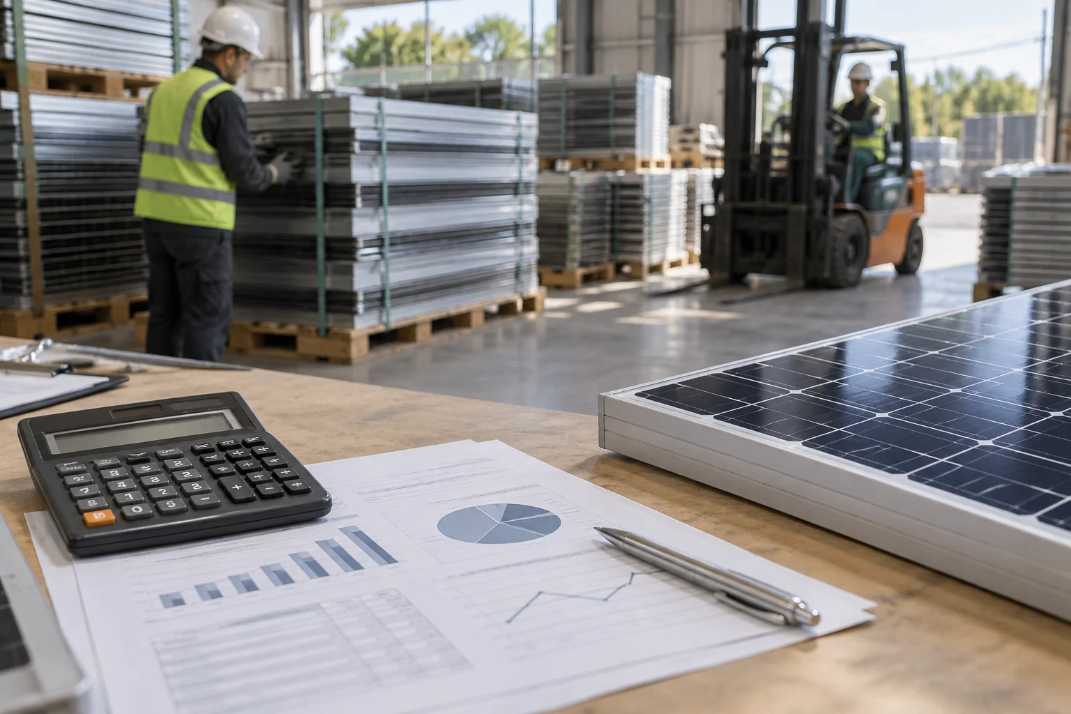 Kostenvergleich für Solarmodule mit Kalkulator und Bestandsunterlagen